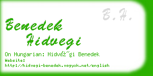 benedek hidvegi business card